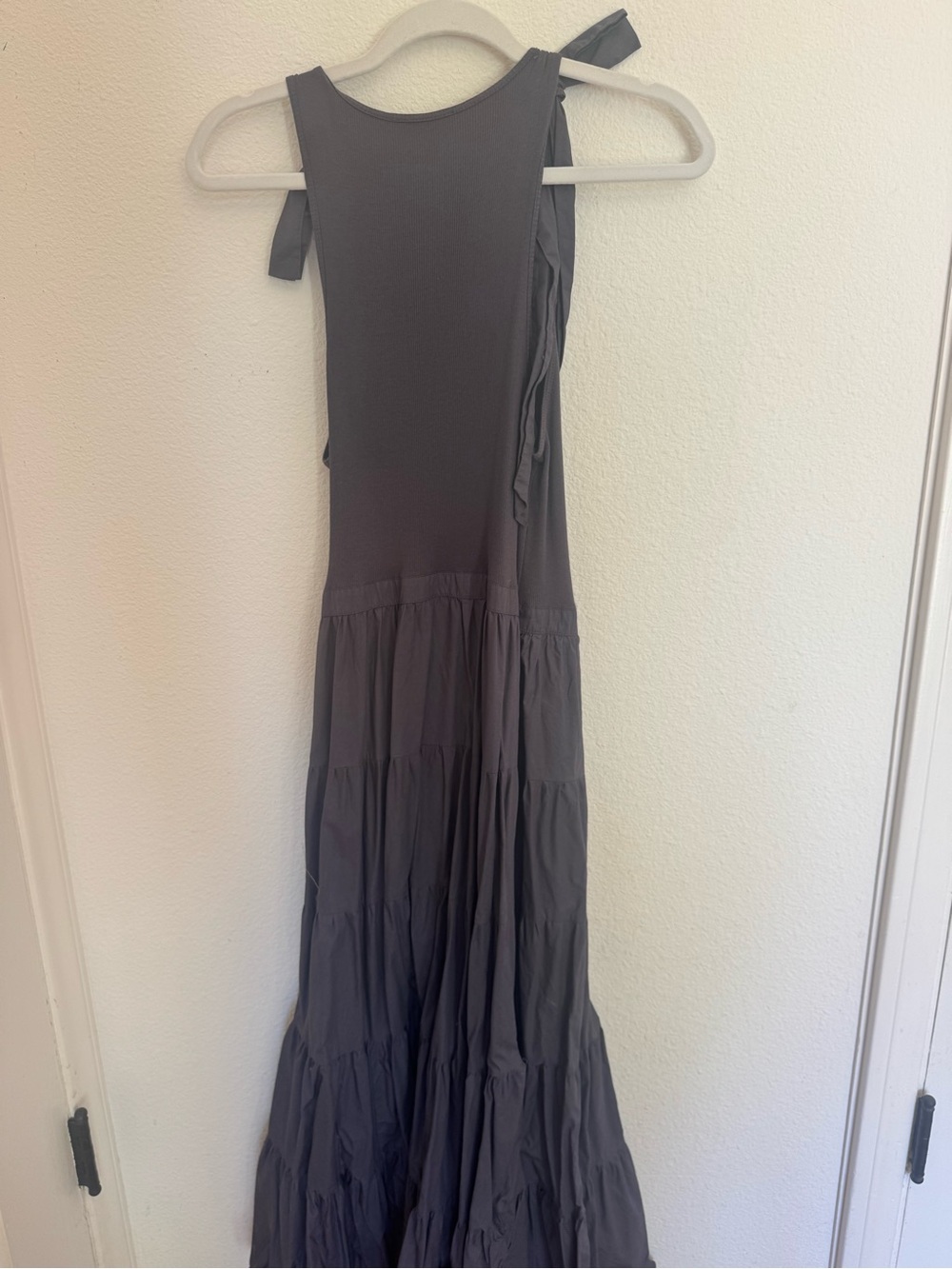 Ulla Johnson Hope dress Sleeveless Tiered Midi Dress with Tie Shoulders - Picture 4 of 5